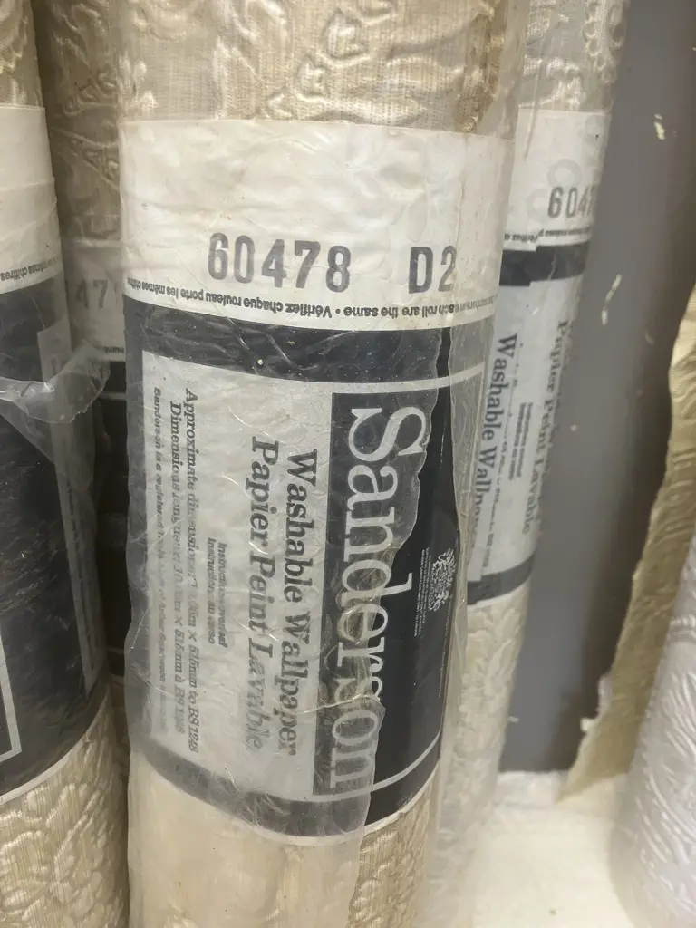 Sanderson (England) Washable Wallpaper 6 x Rolls & 2 Part With 4 Rolls Assorted Embossed Wallpapers Image 1++