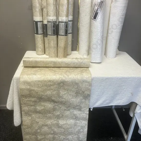 Sanderson (England) Washable Wallpaper 6 x Rolls & 2 Part With 4 Rolls Assorted Embossed Wallpapers