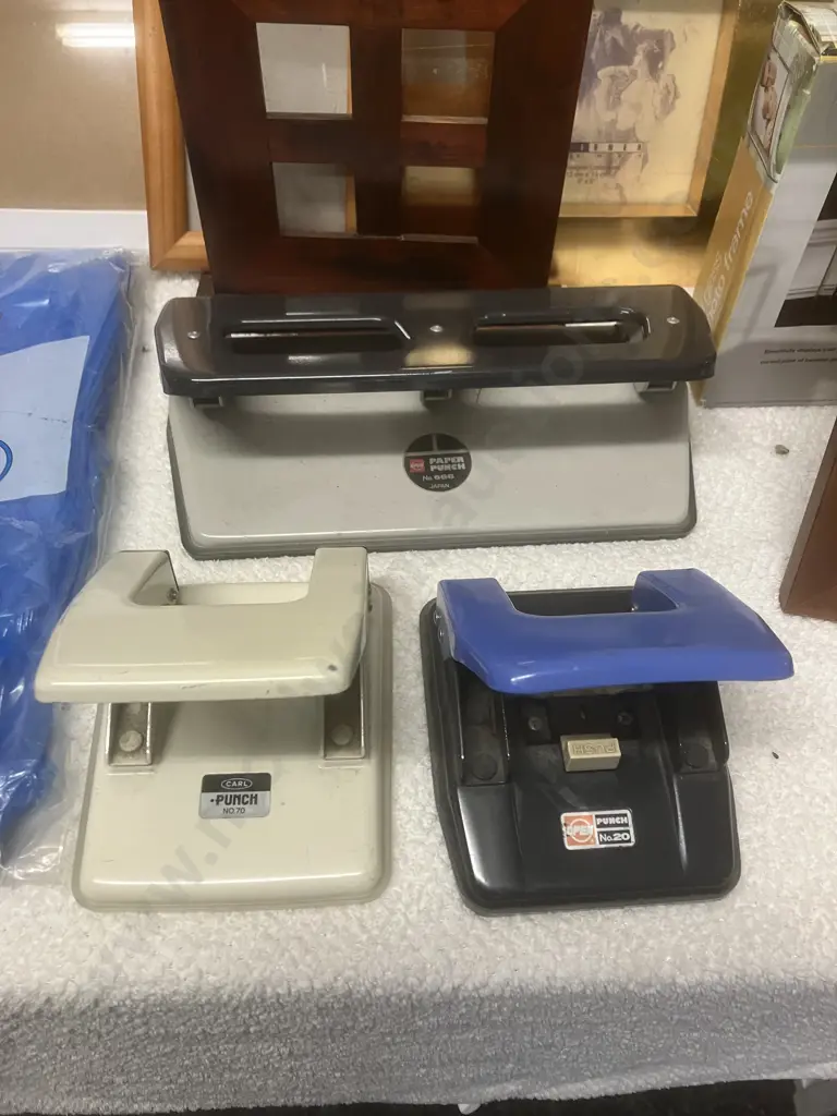Box Lot Hole Punches, Frames Etc Image 1++