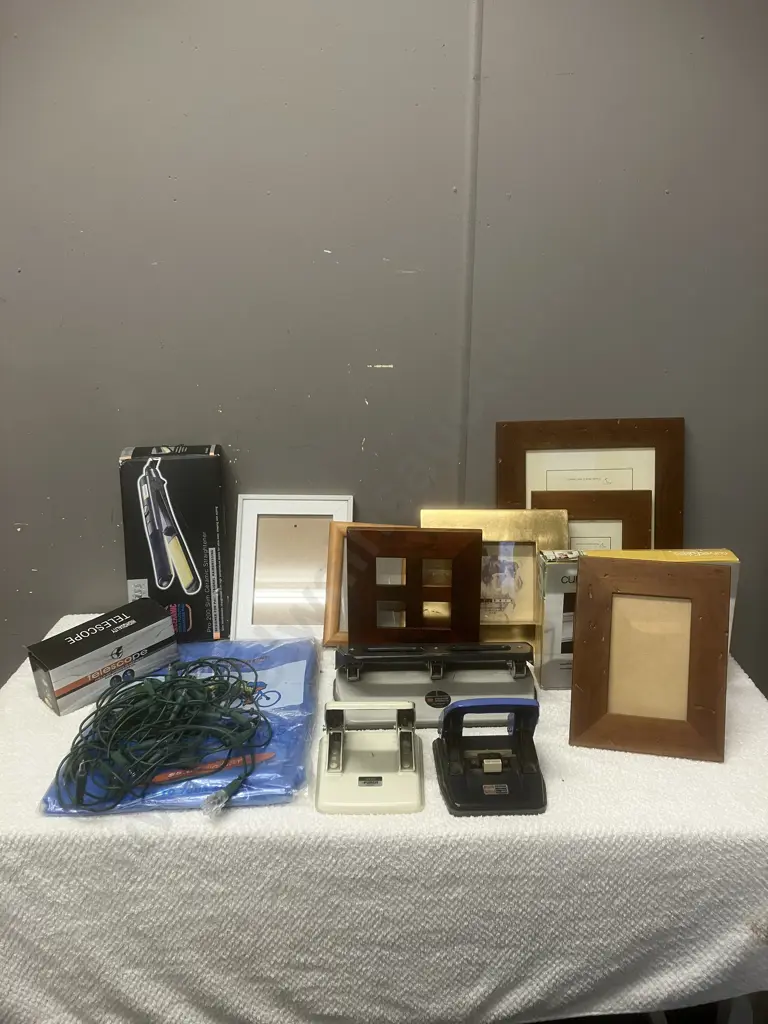 Box Lot Hole Punches, Frames Etc Image 1++