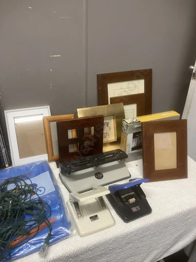 Box Lot Hole Punches, Frames Etc Image 1++