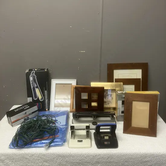 Box Lot Hole Punches, Frames Etc