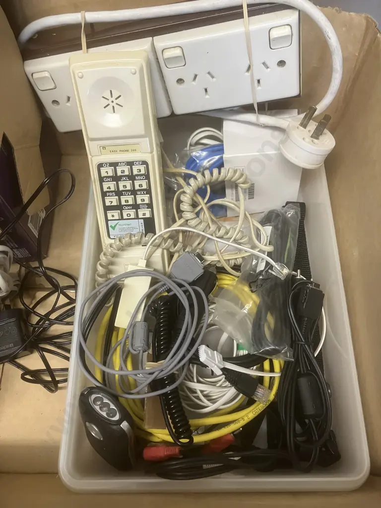 Box Lot - Phones, Cables Etc Image 1++