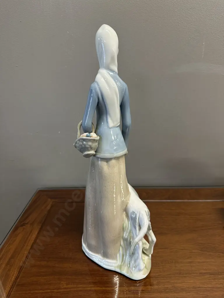 Tengra Vintage Spanish Porcelain Figurine "Girl With Dog", H38cm (Retired Figure) Image 1++