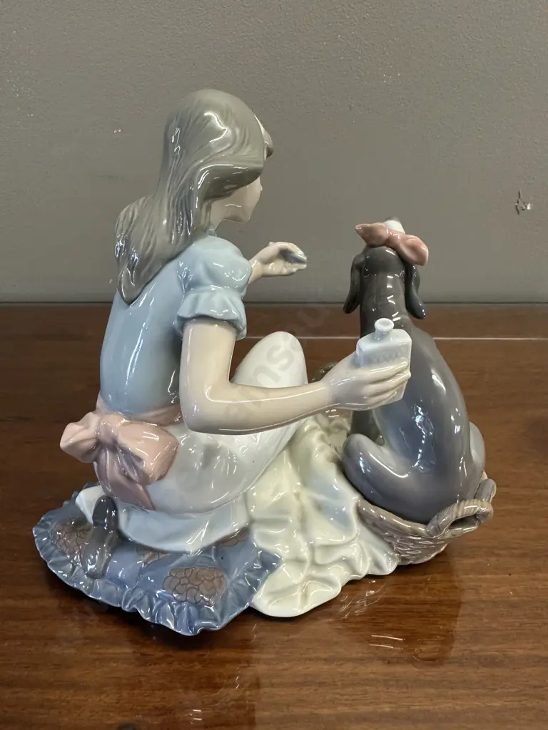 Lladro " Take Your Medicine" Porcelain Figurine (#5921), Issued 1992 Retired 1998. H18cm. Image 1++