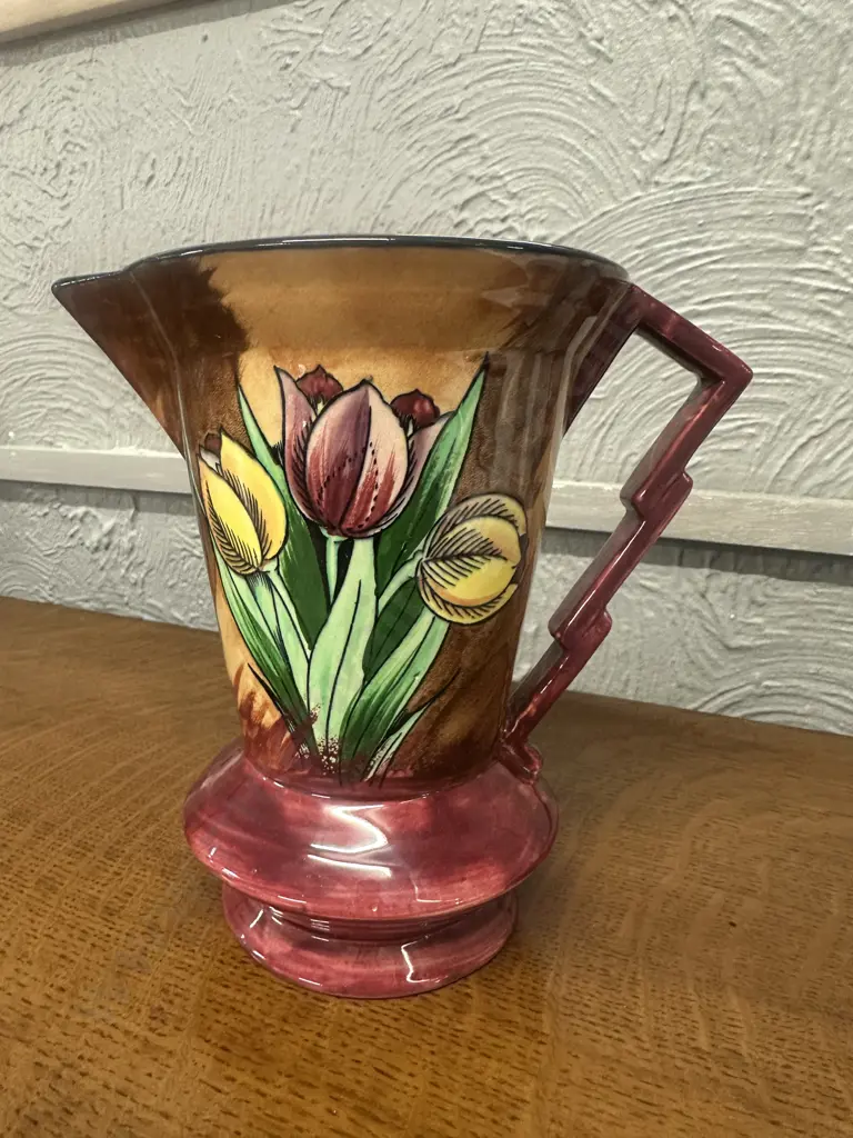 Art Deco H&K Tunstall Tulip Pattern  Pitcher H18cm Image 1++