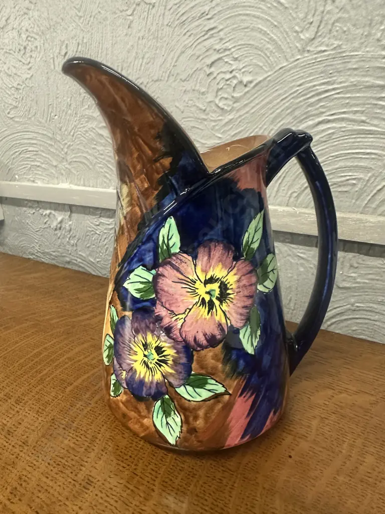 Art Deco H&K Tunstall Viola Pattern Jug H22cm. Image 1++