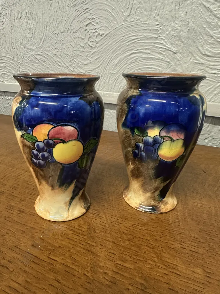 Pair Of Art Deco H&K Tunstall Vases 'Autumn Pattern' Image 1++