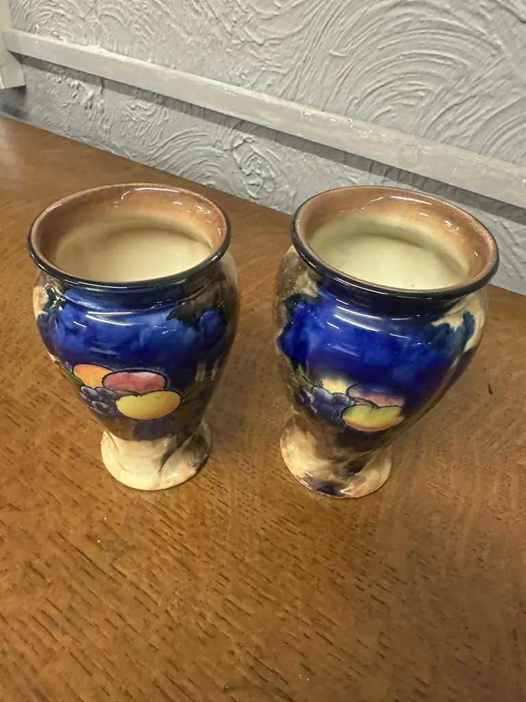 Pair Of Art Deco H&K Tunstall Vases 'Autumn Pattern' Image 1++