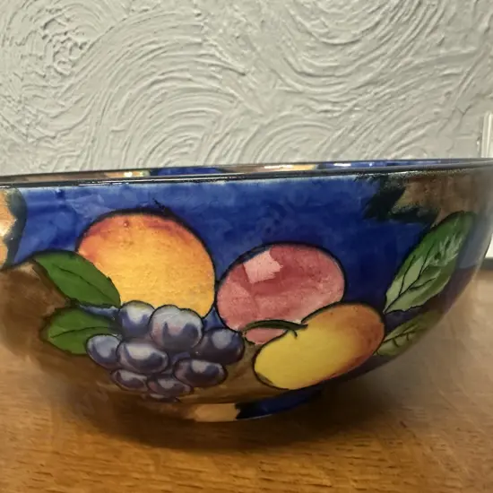 Art Deco H&K Tunstall Autumn Pattern Fruit Bowl Dia23cm. Small Repair