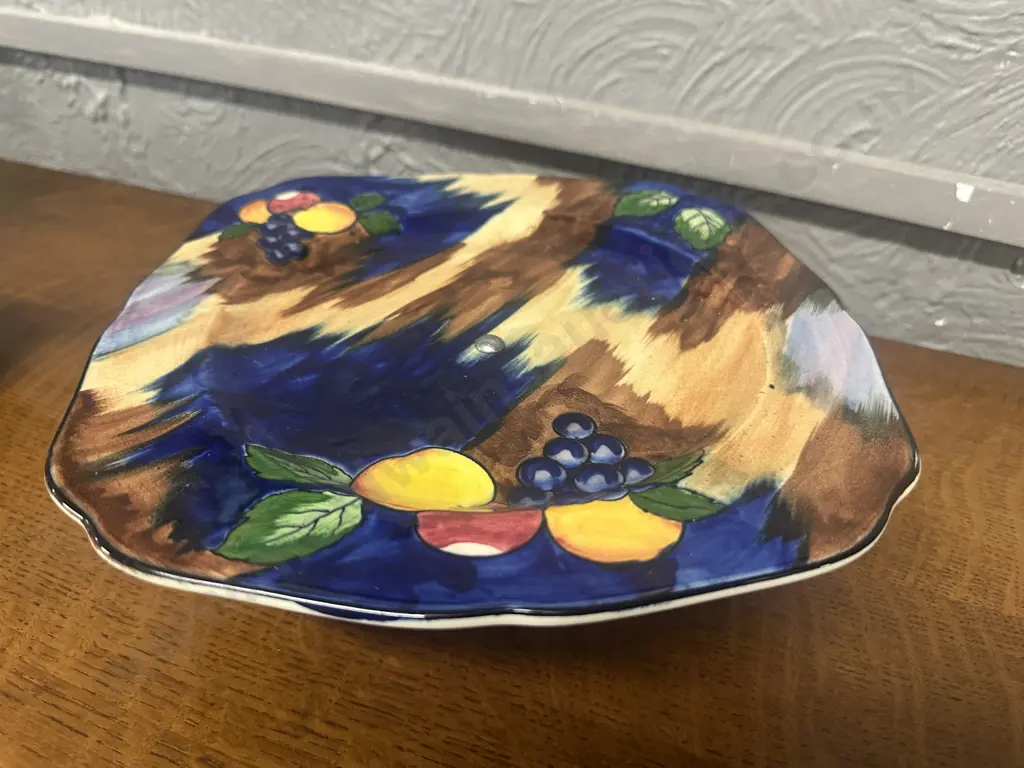 Art Deco H&K Tunstall Pedestal Cake Stand Autumn Pattern #4899 Image 1++