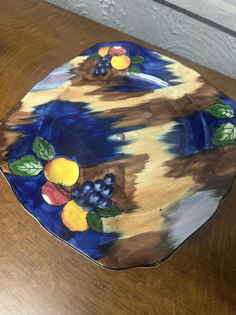 Art Deco H&K Tunstall Pedestal Cake Stand Autumn Pattern #4899 Image 1++