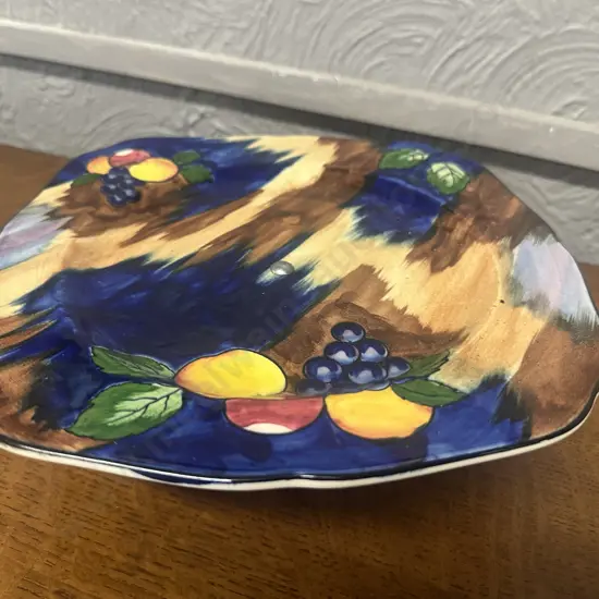 Art Deco H&K Tunstall Pedestal Cake Stand Autumn Pattern #4899