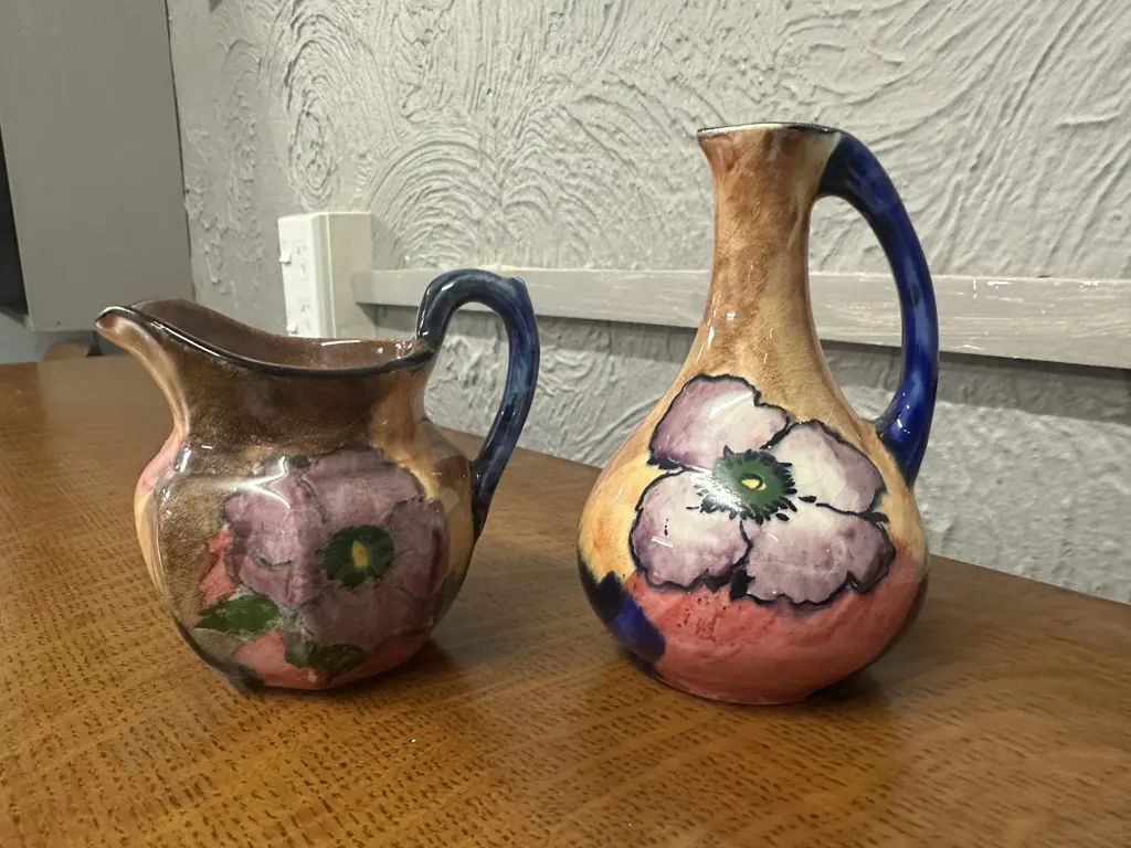 Art Deco H&K Tunstall Handled Vase & Creamer Image 1++