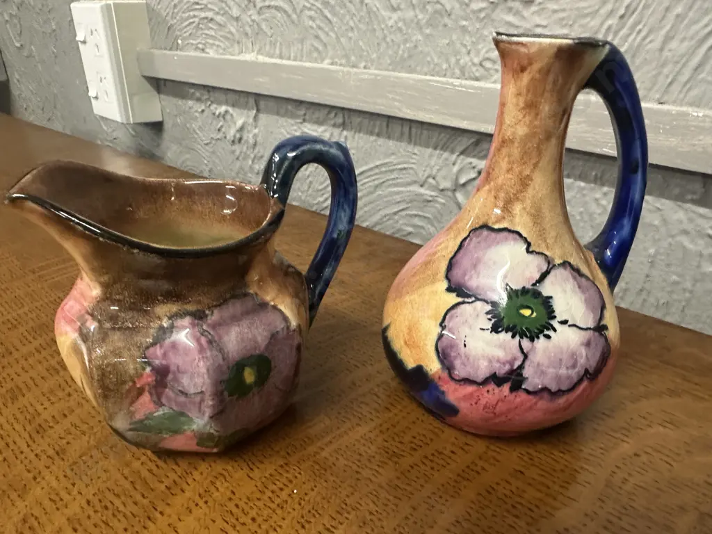 Art Deco H&K Tunstall Handled Vase & Creamer Image 1++