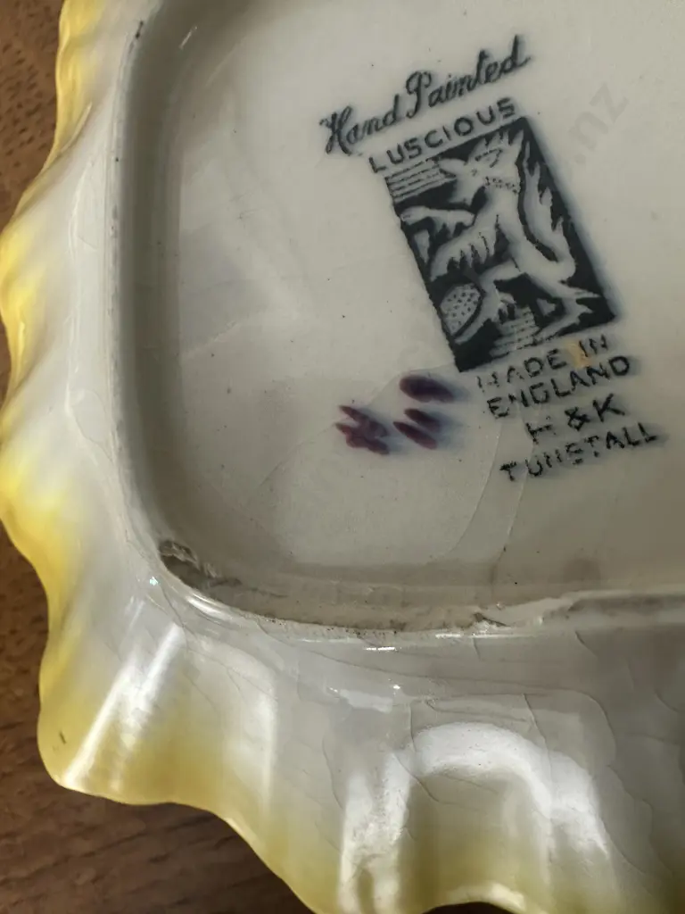 Art Deco H&K Tunstall Dishes Including Viola & Lucious (as found) Image 1++