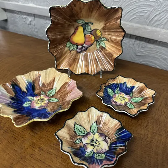 Art Deco H&K Tunstall Dishes Including Viola & Lucious (as found)