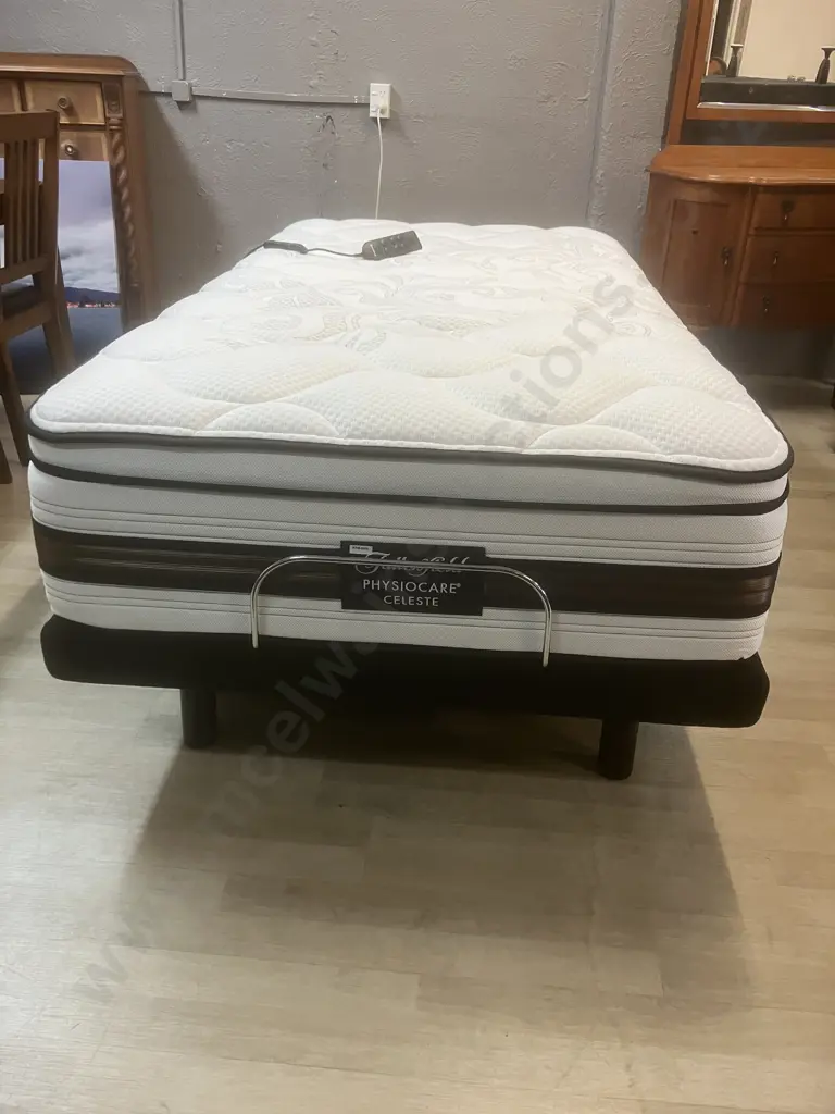 Sleepyhead Powered Adjustable King Single Bed With Remote Control - Tattersfield Physiocare Celeste Mattress Image 1++
