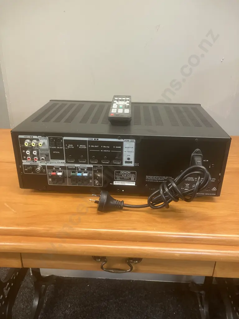 Denon AVR-X250BT AV Receiver With Remote - 5.1 Ch AV Surround Receiver with Bluetooth Image 1++