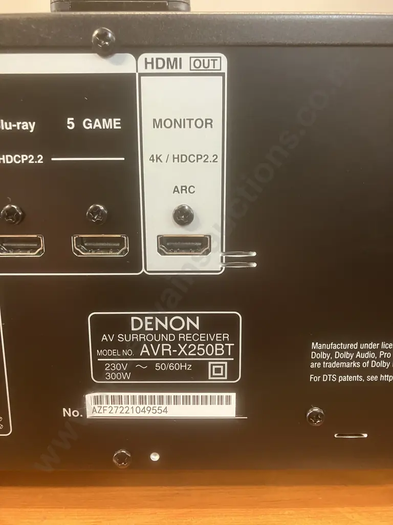 Denon AVR-X250BT AV Receiver With Remote - 5.1 Ch AV Surround Receiver with Bluetooth Image 1++