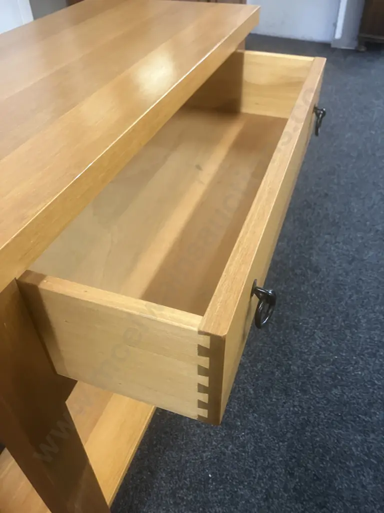 Rimu Console Table, Single Drawer. H76 W80 D35cm Image 1++