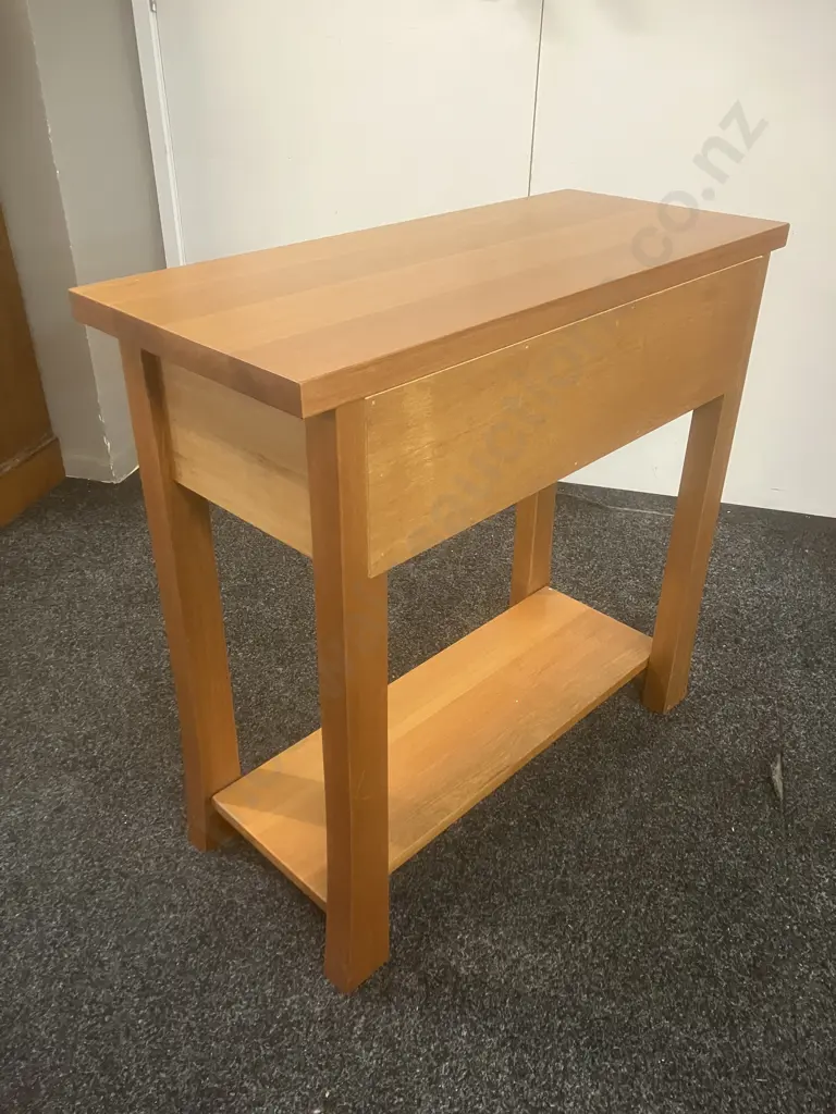 Rimu Console Table, Single Drawer. H76 W80 D35cm Image 1++