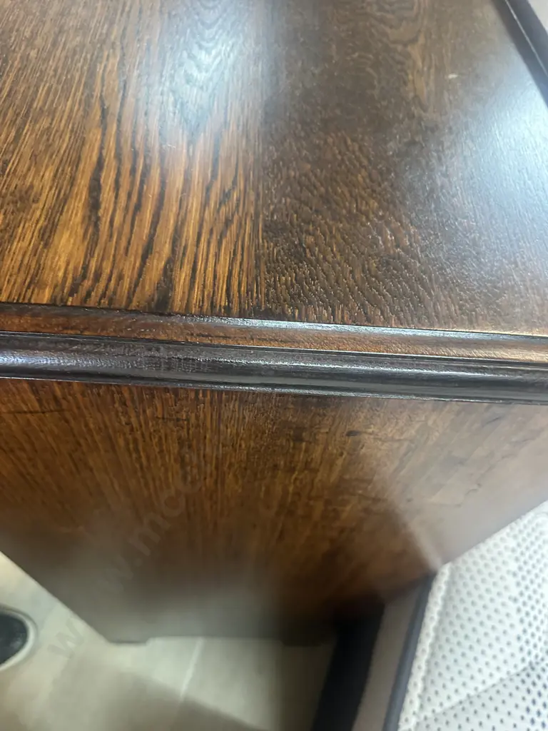 Art Deco Oak Chest Of Drawers Knob Handles H96 W65 D40cm. Image 1++