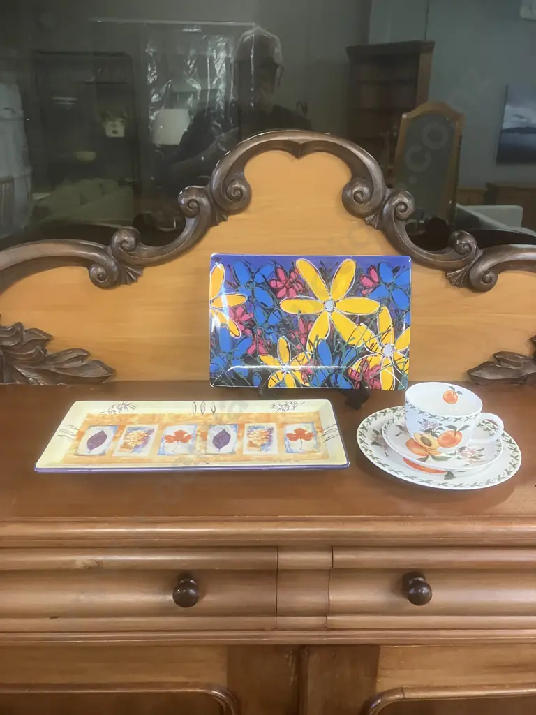 Maxwell Williams Orchard Fruits Pattern Trio, Tangled Flowers & Autumn Leaves Platters Image 1++