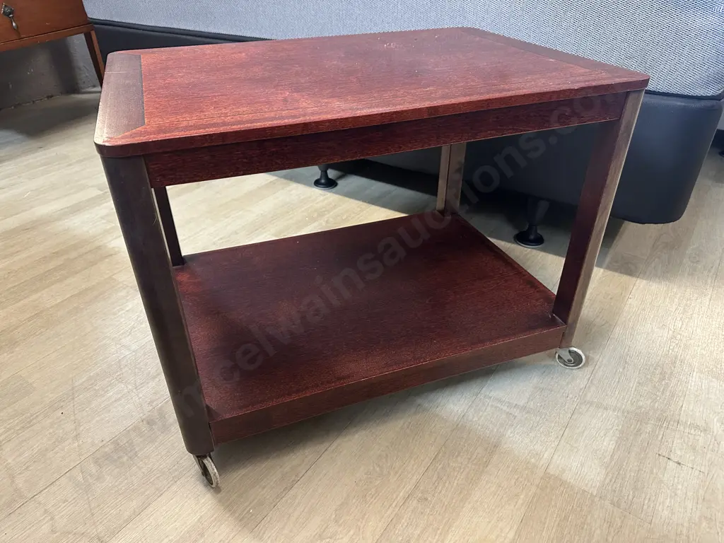 Vintage Two Tier Mobile Table H50 W66 D47cm. Image 1++
