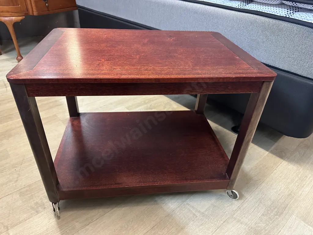 Vintage Two Tier Mobile Table H50 W66 D47cm. Image 1++