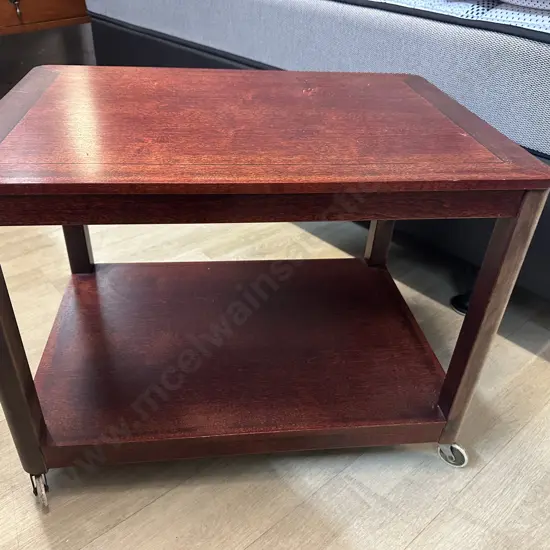 Vintage Two Tier Mobile Table H50 W66 D47cm.