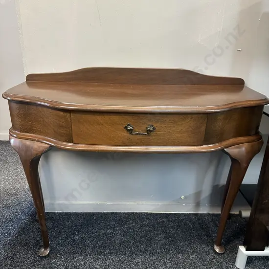 Mahogany Hall Table Single Drawer Cabriole Legs H78 W100 D40cm.
