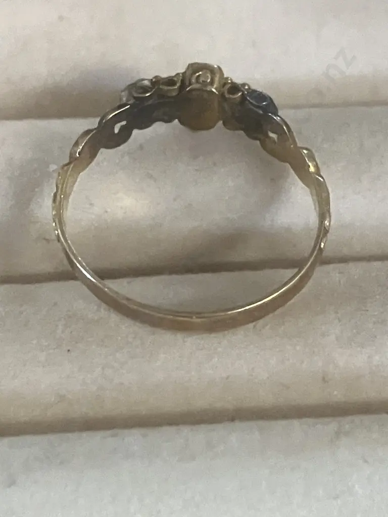 Victorian Antique 15ct Gold & Turquoise Ring - Hallmarked 1878 Birmingham Image 1++