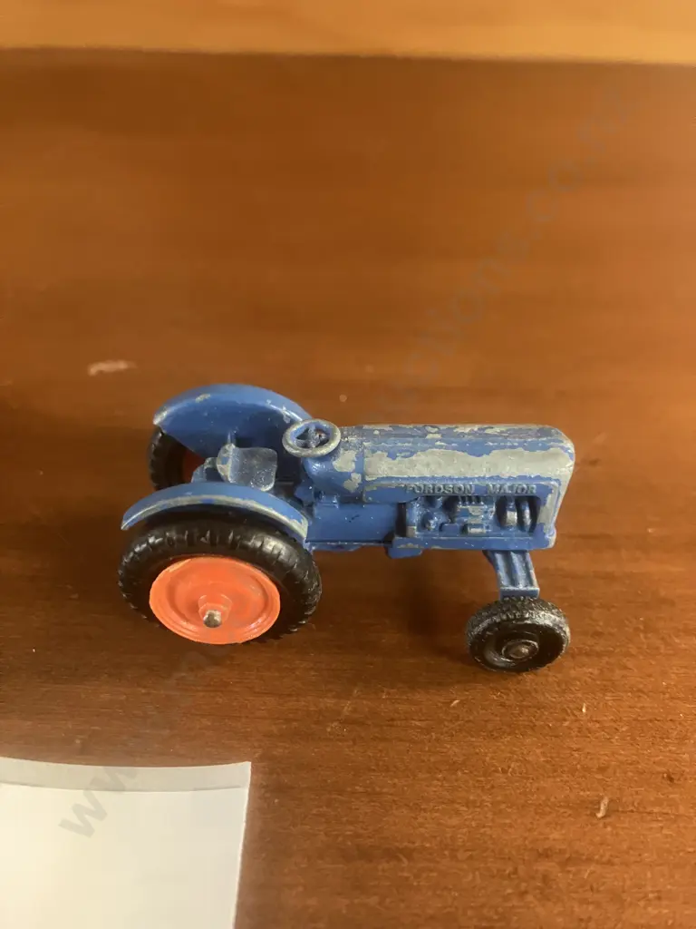 Matchbox Lesney No.20 Chevrolet Impala Yellow Taxi (1965-1968)& No.72 Fordson Major Blue Tractor (1959-1966) - England Image 1++