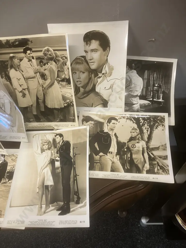 Elvis Presley - Original 8" x 10" Film Stills - "Tickle Me" x 11,"Kissin' Cousins" & Pair of Photo Prints Image 1++