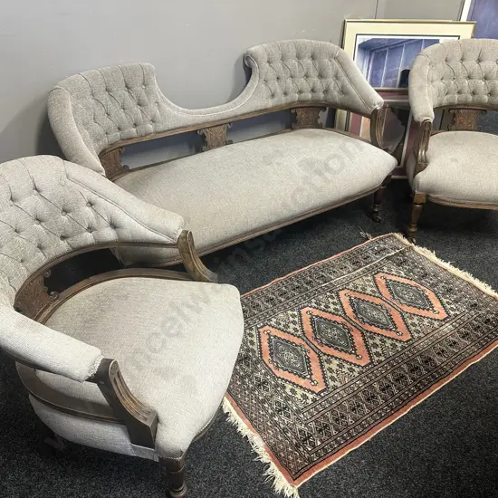 Antique Victorian Mahogany Parlour Suite