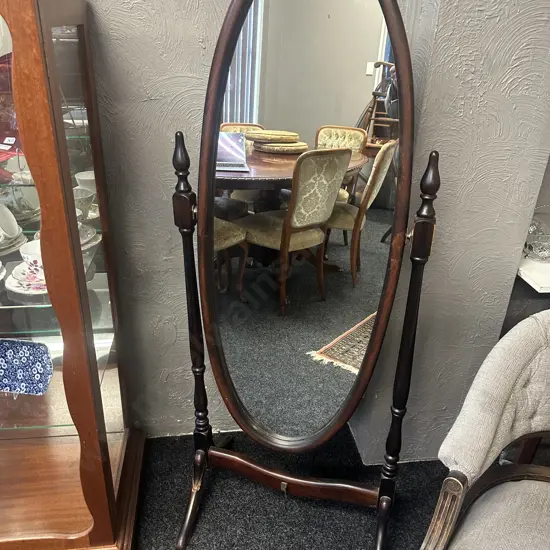 Mahogany Free Standing Dress Mirror (af to foot)