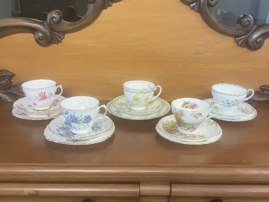 Vintage China Trios x 5 Including Shelley Image 1++