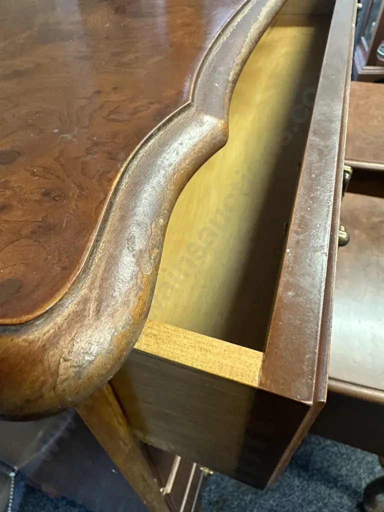 Five Piece Bedroom Suite Walnut Detail Consisting Of Dressing Table, Head Board, Tall Boy & Pair Of Bedsides Image 1++
