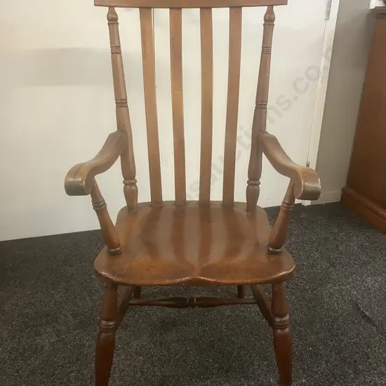 Large Antique Victorian Windsor Armchair. H111 W58 D64cm