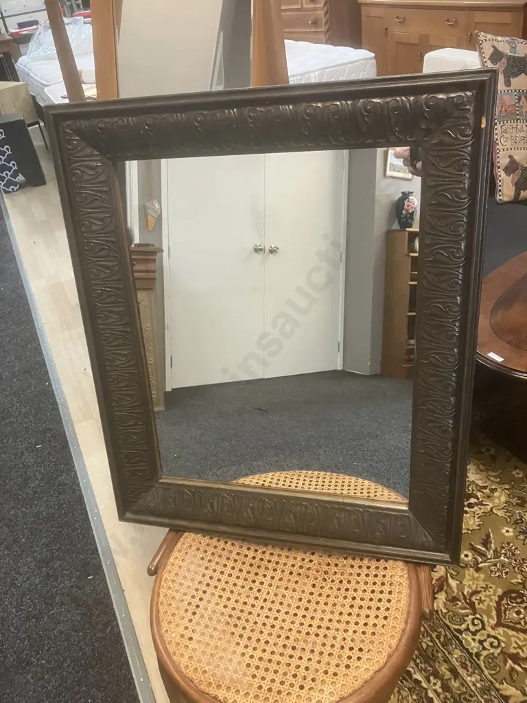 Wall Mirror With Antique Carved Frame. 64 x 55cm Image 1++