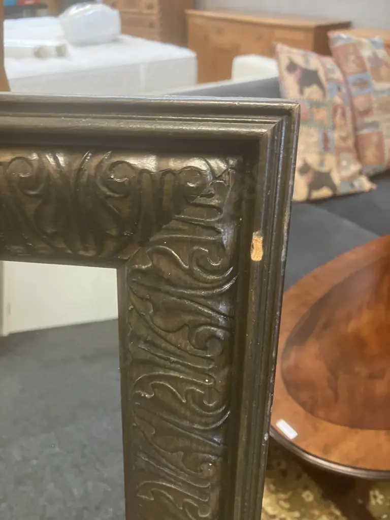 Wall Mirror With Antique Carved Frame. 64 x 55cm Image 1++