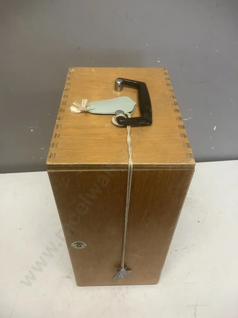 Microscope In Wooden Carry Case With Key - Carton No 241170 B2/T Image 1++