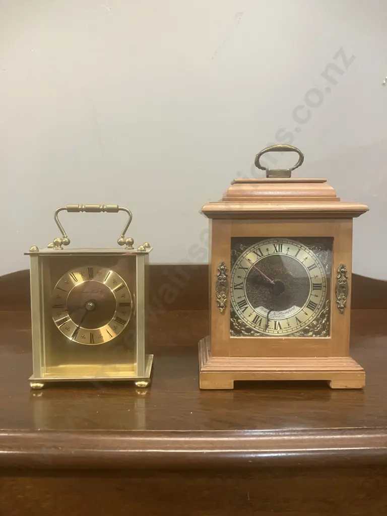 Vintage Haller Quartz & Junghans Quartz Small Mantle Clocks Image 1++