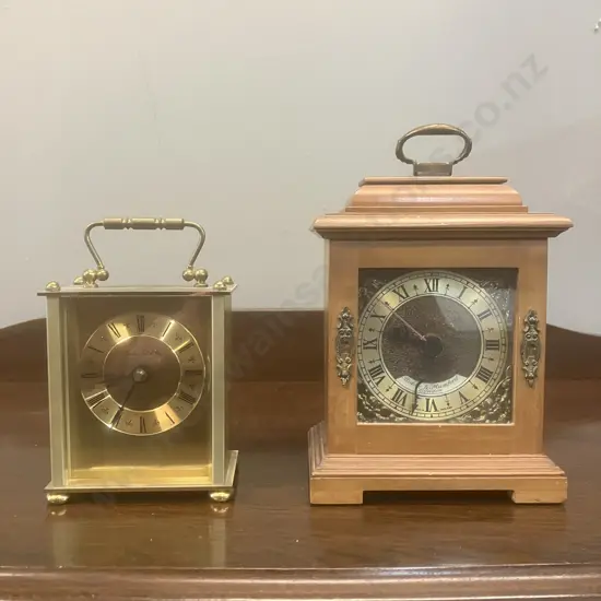Vintage Haller Quartz & Junghans Quartz Small Mantle Clocks