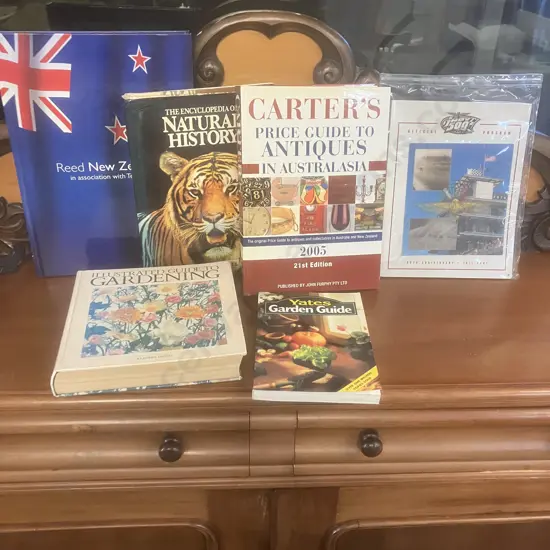 Books - Indy 500 90th Anniversary Official Programme, Gardening Books, 2005 Carters Antiques Price Guide Etc
