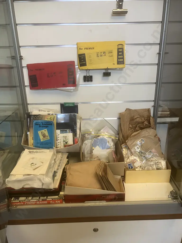 Large Collection of Stamps - Mainly NZ, FDCs, Sheets, U.S. Space Achievement Souvenir, Stamp Albums & Catalogues Image 1++