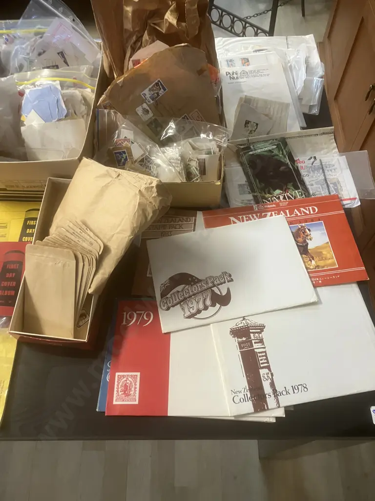 Large Collection of Stamps - Mainly NZ, FDCs, Sheets, U.S. Space Achievement Souvenir, Stamp Albums & Catalogues Image 1++