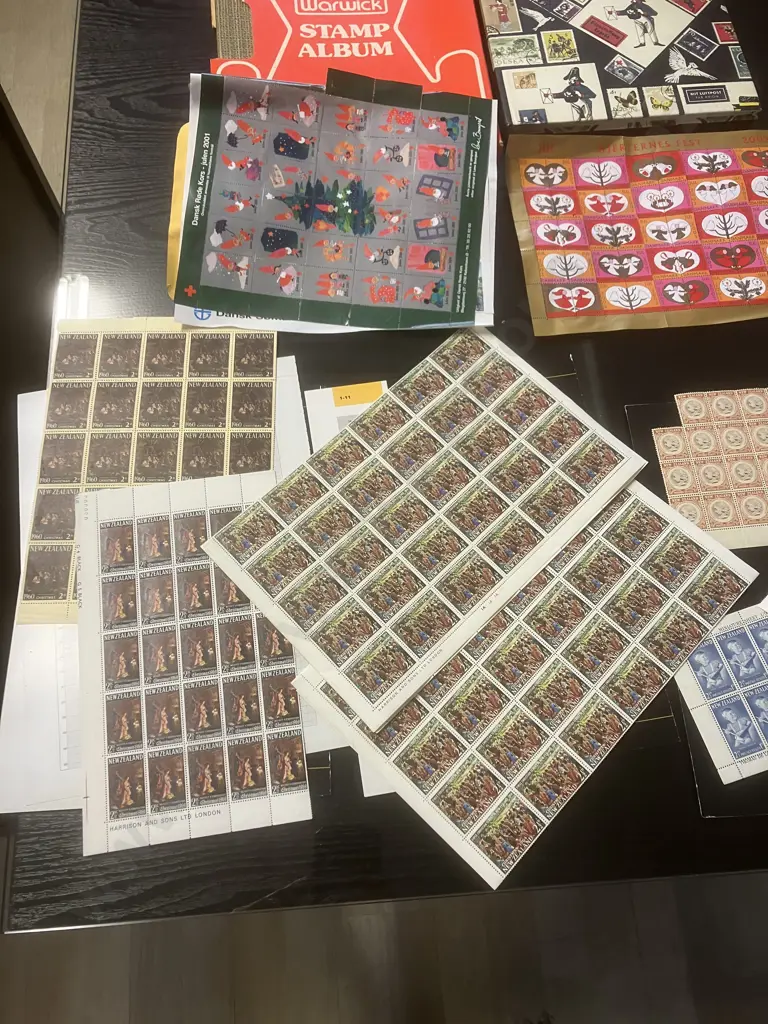 Large Collection of Stamps - Mainly NZ, FDCs, Sheets, U.S. Space Achievement Souvenir, Stamp Albums & Catalogues Image 1++