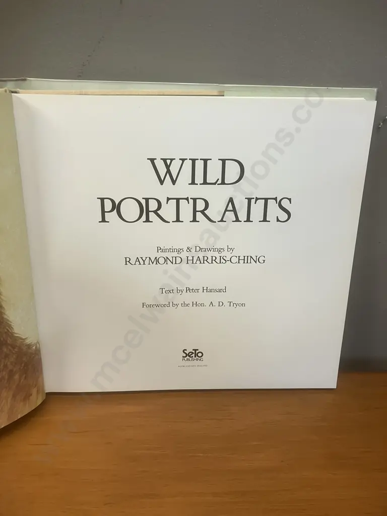 Raymond Harris-Ching "Wild Portraits" 1988 Large Format Cloth Bound Hardcover With Dustjacket Image 1++